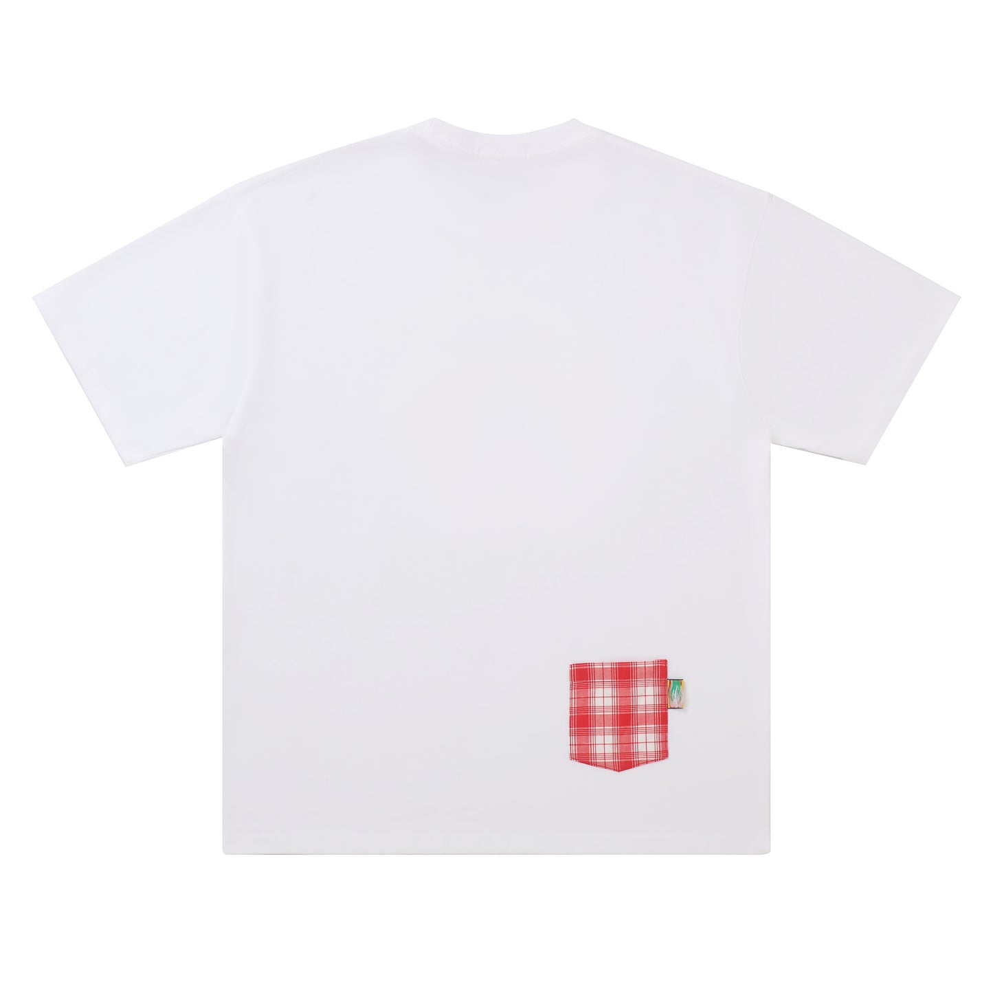 ABCD PLAID LOGO POCKET TEE/ White