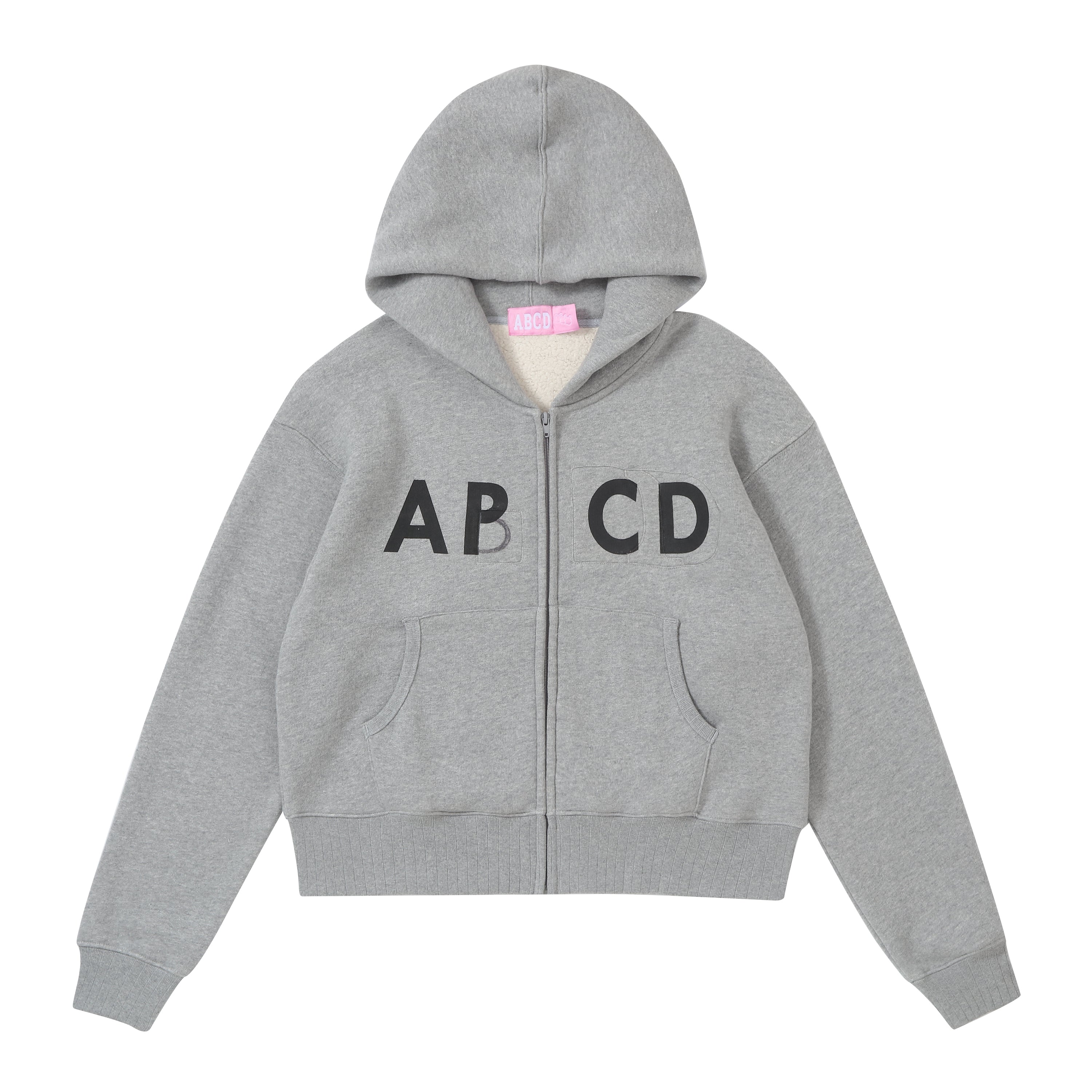 ABCD THE BEST ZIP HOODIE EVER/Grey