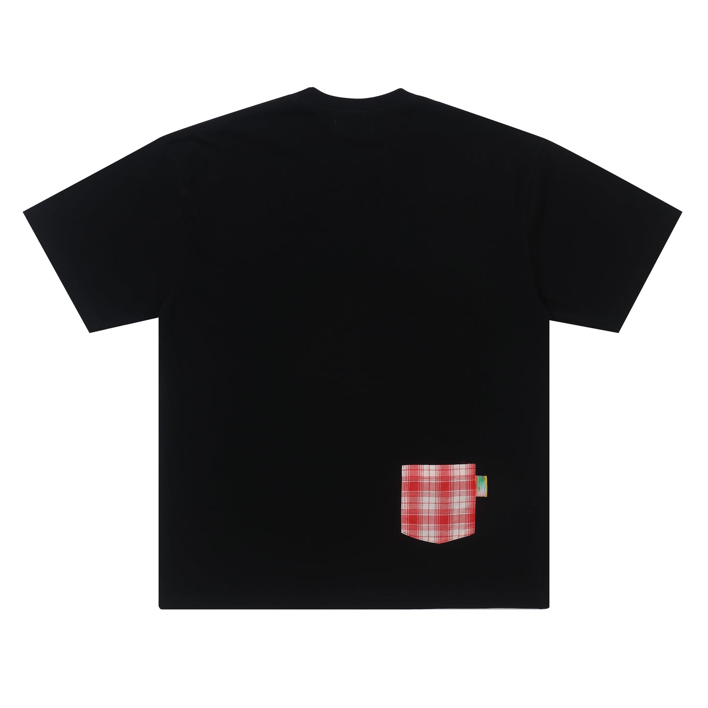 ABCD PLAID LOGO POCKET TEE/ Black